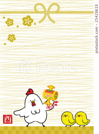 Rooster card New Year's card 25428618