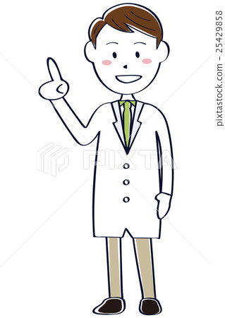 A young doctor who seems to be kind to a line drawing Male point 1 25429858