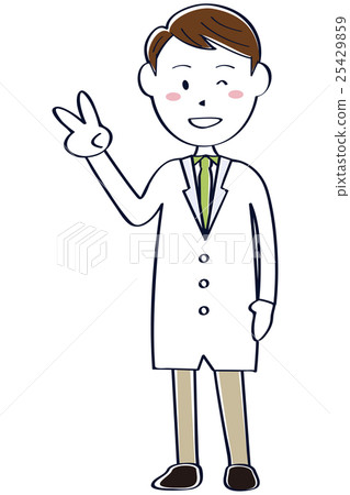 Young doctor who seems to be kind to line drawing Male point 2 Young doctor who seems to be kind to line drawing Male point 2 25429859