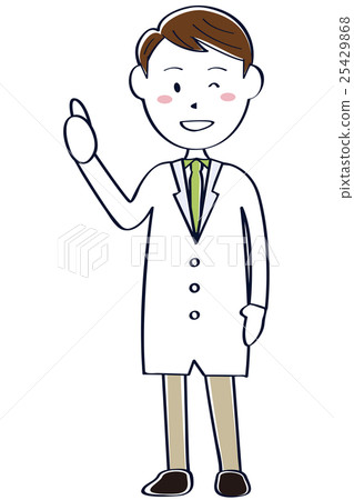 Young doctor who seems to be gentle Lady whole male Good pose 25429868