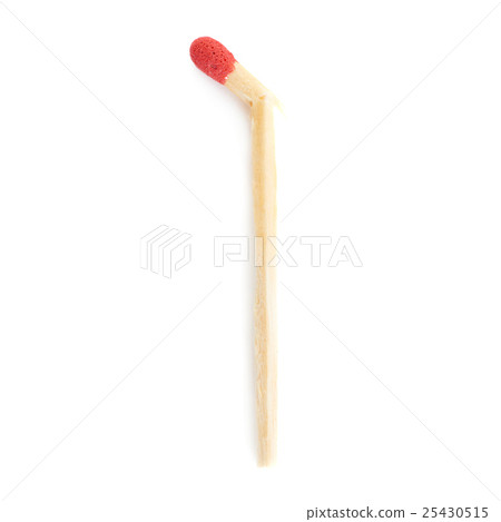 Broken Wooden match isolated over the white Broken Wooden match isolated over the white 25430515