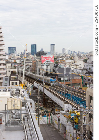 Shimokitazawa Station and the Keio Inokashira Line Train 25430716
