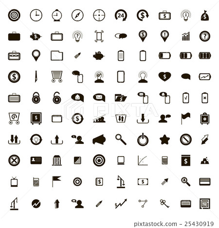 100 internet icons set, simple style 100 internet icons set, simple style 25430919