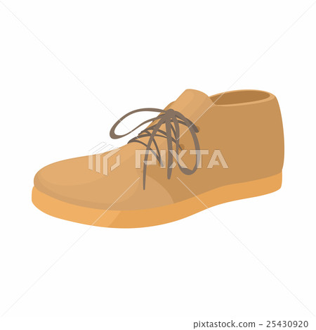 Brown boot icon in cartoon style Brown boot icon in cartoon style 25430920