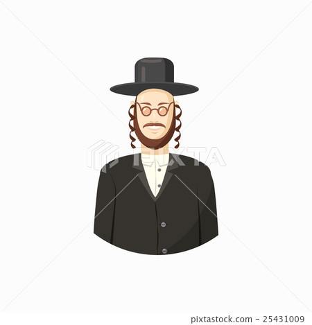 Jew man icon, cartoon style 25431009