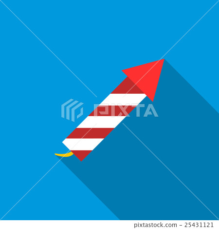 Party popper icon, flat style 25431121