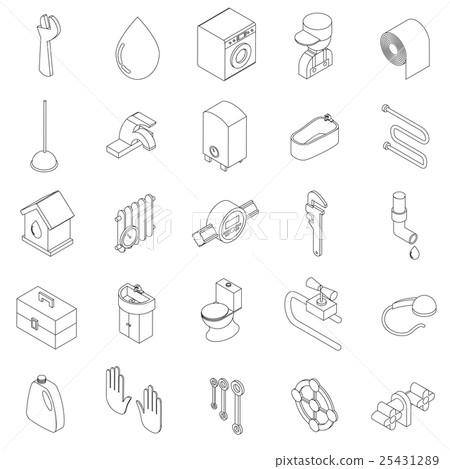 Sanitary engineering icons set - Stock Illustration [25431289] - PIXTA