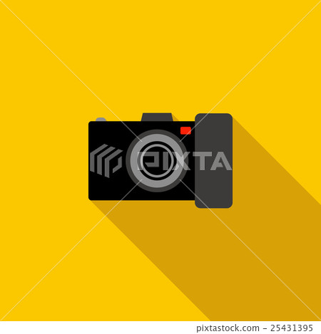 Black camera icon in flat style Black camera icon in flat style 25431395