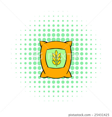 Bag of wheat icon, pop-art style Bag of wheat icon, pop-art style 25431425