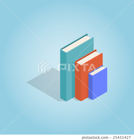 Three books standing vertically icon Three books standing vertically icon 25431427