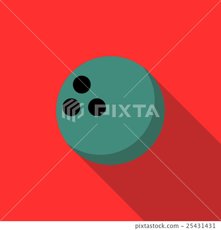 Bowling ball icon, flat style Bowling ball icon, flat style 25431431
