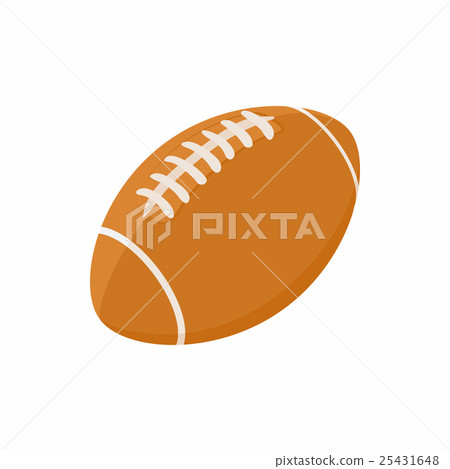 Rugby ball icon in cartoon style Rugby ball icon in cartoon style 25431648
