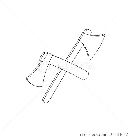 插图素材: 2 axe, isometric 3d icon