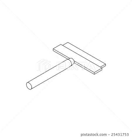 Brush squeegee icon, isometric 3d style 25431753