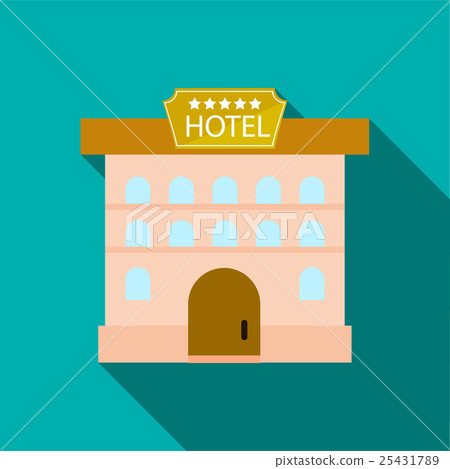 Hotel five stars icon in flat style Hotel five stars icon in flat style 25431789
