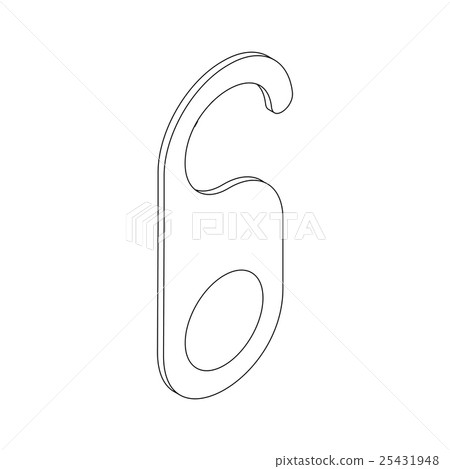 Door knob icon, isometric 3d style Door knob icon, isometric 3d style 25431948
