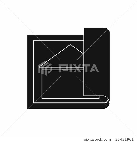 Building plan icon, simple style 25431961