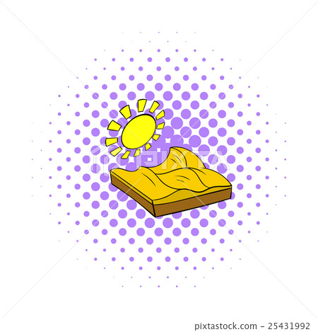 Desert landscape icon in comics style 25431992