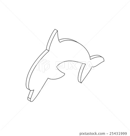 Dolphin icon, isometric 3d style - Stock Illustration [25431999] - PIXTA