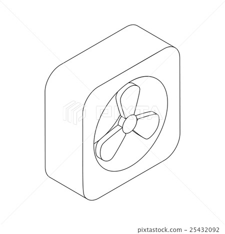 Exhaust fan icon, isometric 3d style 25432092