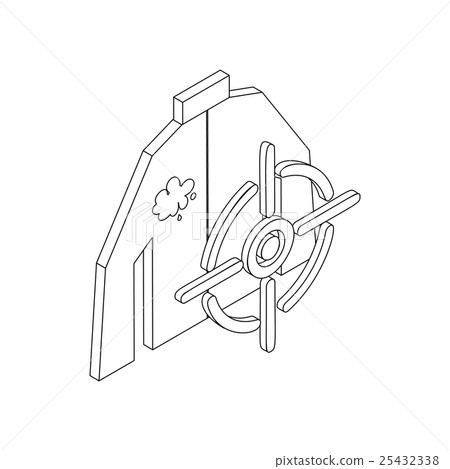 Paintball target icon, isometric 3d style 25432338