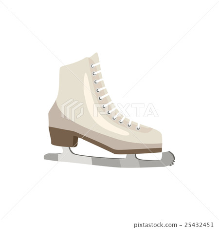 White figure skates icon, cartoon style White figure skates icon, cartoon style 25432451