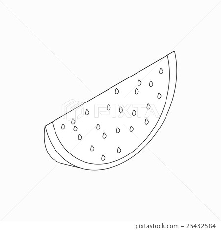 Slice of watermelon icon, isometric 3d style 25432584