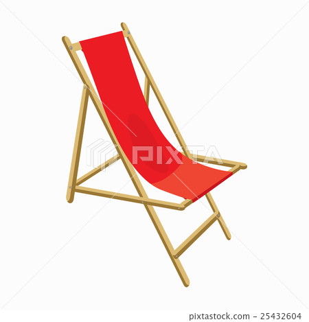 Beach chair icon, cartoon style 25432604