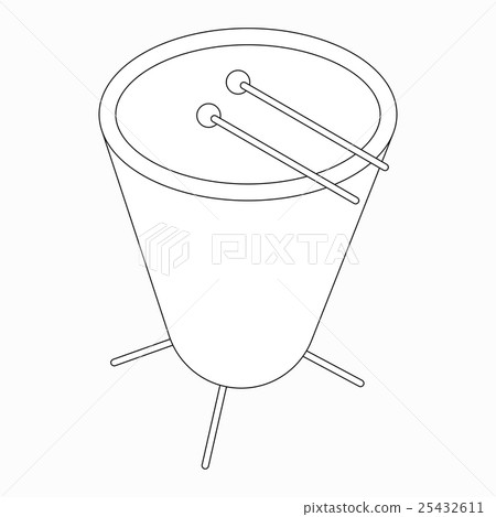 Timpani drum icon, isometric 3d style 25432611