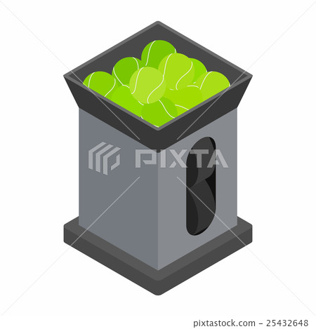Tennis ball machine icon, isometric 3d style 25432648
