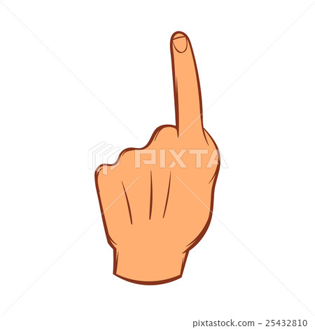 Forefinger up gesture icon, cartoon style Forefinger up gesture icon, cartoon style 25432810