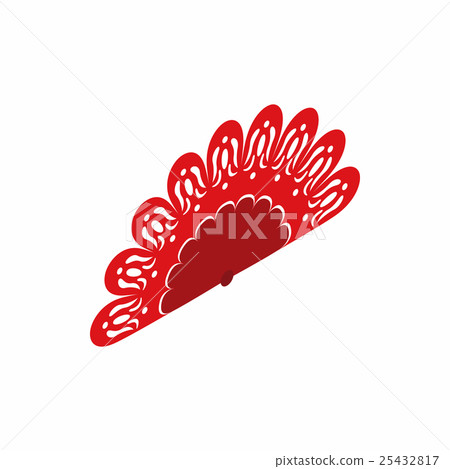 Red fan icon, isometric 3d style Red fan icon, isometric 3d style 25432817