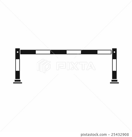 Traffic barrier icon, simple style Traffic barrier icon, simple style 25432908