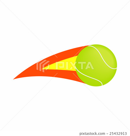 Flaming tennis ball icon, isometric 3d style 25432913