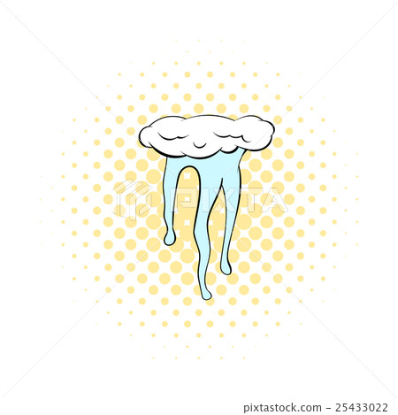 Rain cloud icon, comics style 25433022