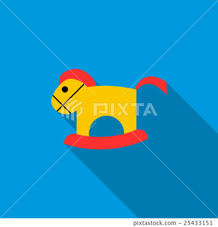 Horse rocking icon, flat style Horse rocking icon, flat style 25433151