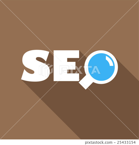 SEO icon in flat style 25433154