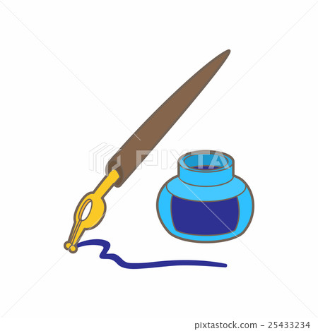 Ink pen icon in cartoon style Ink pen icon in cartoon style 25433234