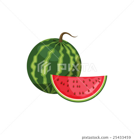 Watermelon icon, cartoon style 25433459