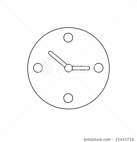 Clock icon, thin line style Clock icon, thin line style 25433719