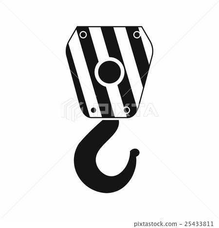 Crane hook icon, simple style 25433811