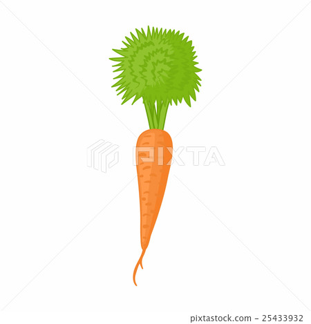 Carrot icon in cartoon style 25433932