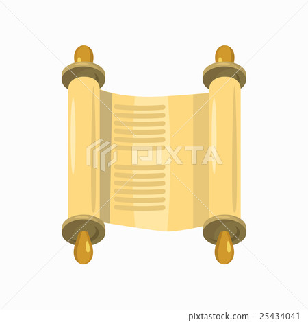 Torah scroll icon, cartoon style 25434041