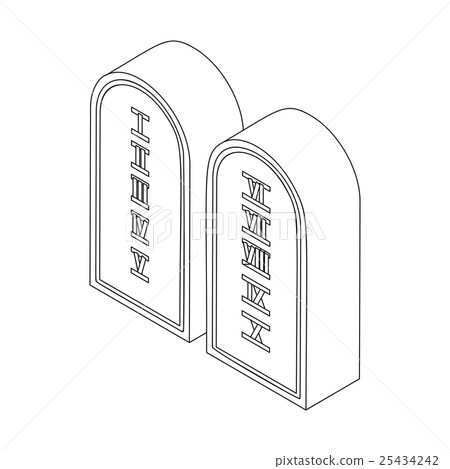 Ten commandments, isometric 3d icon Ten commandments, isometric 3d icon 25434242