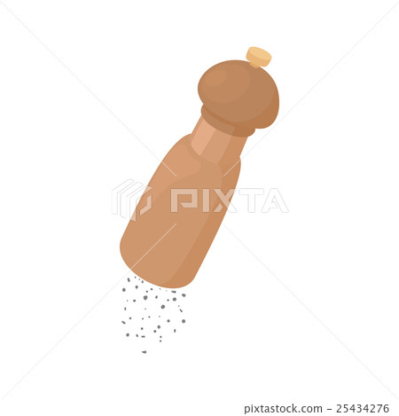 Wooden pepperbox icon, cartoon style Wooden pepperbox icon, cartoon style 25434276