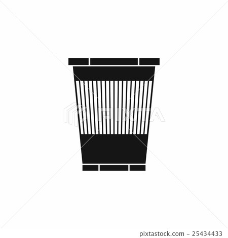 Trash can icon, simple style 25434433