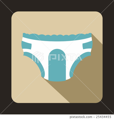 Adult diapers icon, flat style Adult diapers icon, flat style 25434455