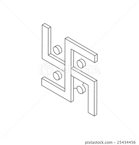 Swastika icon, isometric 3d Swastika icon, isometric 3d 25434456
