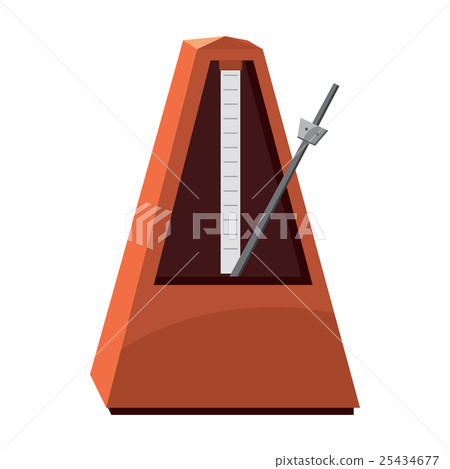 Classic metronome icon, cartoon style 25434677