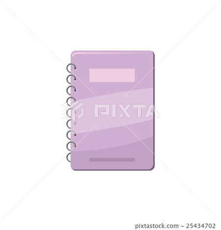 Spiral notebook with lilac cover icon 25434702